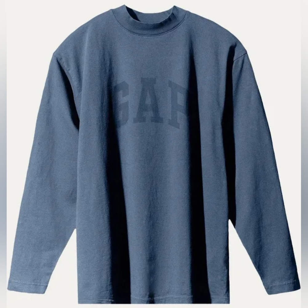 Yeezy Gap Dove Long Sleeve Tee, Dark Blue